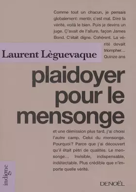 Couverture du produit · Plaidoyer pour le mensonge
