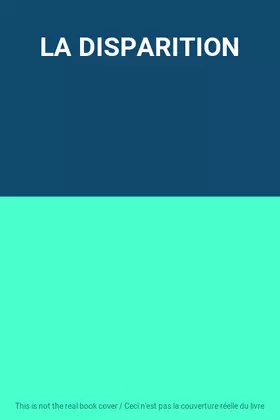 Couverture du produit · LA DISPARITION