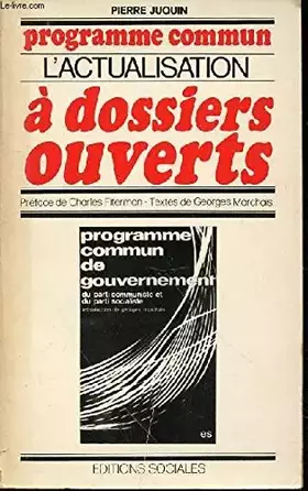 Couverture du produit · Programme commun : l'actualisation à dossiers ouverts