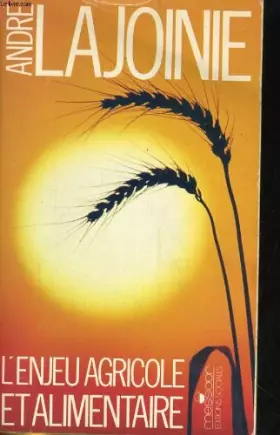 Couverture du produit · L'enjeu agricole et alimentaire
