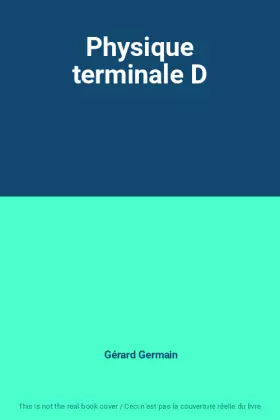 Couverture du produit · Physique terminale D