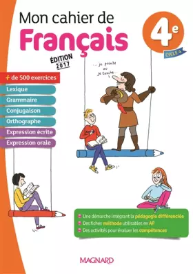 Couverture du produit · Mon cahier de français 4e (2017)