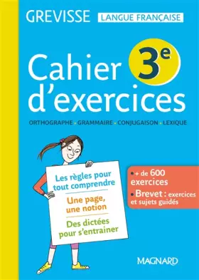 Couverture du produit · Cahier Grevisse - Français - 3e - Edition 2019