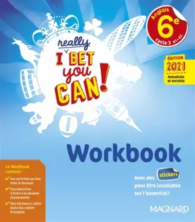 Couverture du produit · I Really Bet You Can! Anglais 6e (2021) - Workbook