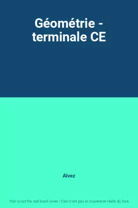Couverture du produit · Géométrie - terminale CE