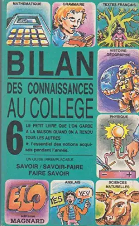 Couverture du produit · Bilan des connaissances au college / 6e