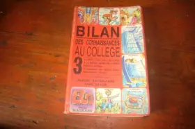 Couverture du produit · Bilan des connaissances au collège : 3e