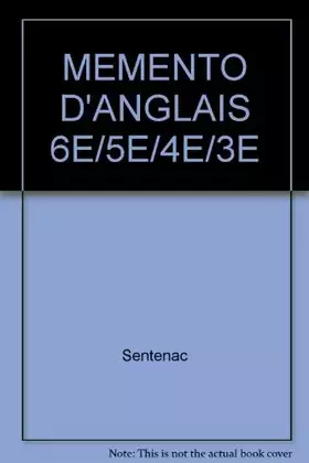 Couverture du produit · Mémento d'anglais : 6e/5e/4e/3e