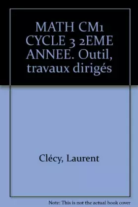 Couverture du produit · Cahiers de travaux dirigés CM1