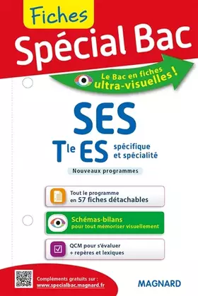 Couverture du produit · Spécial Bac : Fiches SES Tle ES