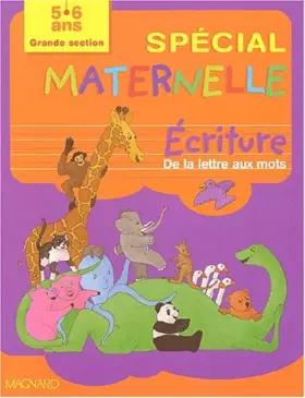 Couverture du produit · Écriture, grande section : De la lettre aux mots