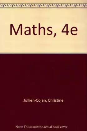 Couverture du produit · Maths 4e