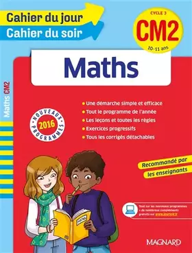Couverture du produit · Cahier du jour/Cahier du soir Maths CM2 - Nouveau programme 2016