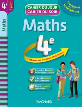 Couverture du produit · Maths 4e : cahier de révision et d'entraînement