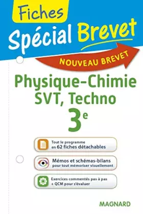 Couverture du produit · Spécial Brevet - Fiches Sciences 3e - Nouveau programme 2016