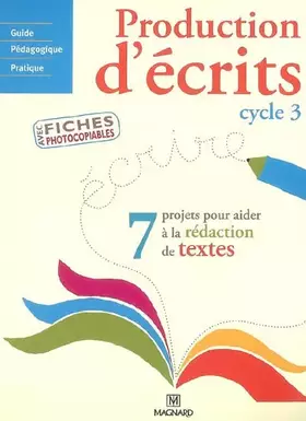Couverture du produit · Production d'écrits Cycle 3