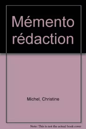 Couverture du produit · Mémento rédaction