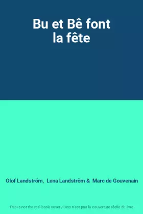 Couverture du produit · Bu et Bê font la fête