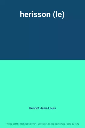 Couverture du produit · herisson (le)