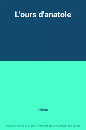 Couverture du produit · L'ours d'anatole