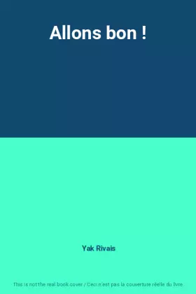 Couverture du produit · Allons bon !