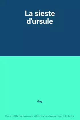 Couverture du produit · La sieste d'ursule