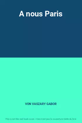 Couverture du produit · A nous Paris