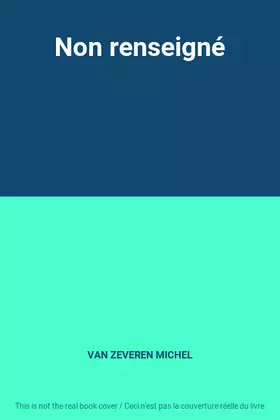 Couverture du produit · Non renseigné