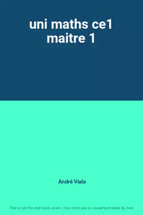 Couverture du produit · uni maths ce1 maitre 1