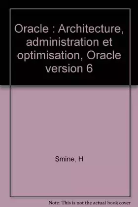 Couverture du produit · Oracle