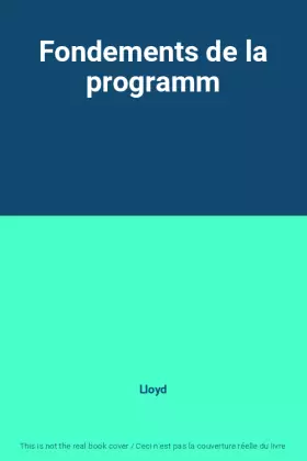 Couverture du produit · Fondements de la programm