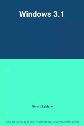 Couverture du produit · Windows 3.1