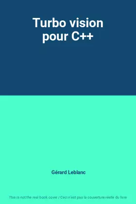 Couverture du produit · Turbo vision pour C++