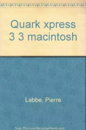 Couverture du produit · Quark Xpress 3.3