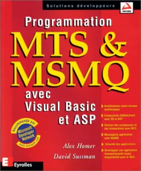 Couverture du produit · Programmation MTS et MSMQ avec Visual Basic et ASP
