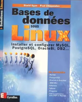 Couverture du produit · Base de données sous Linux