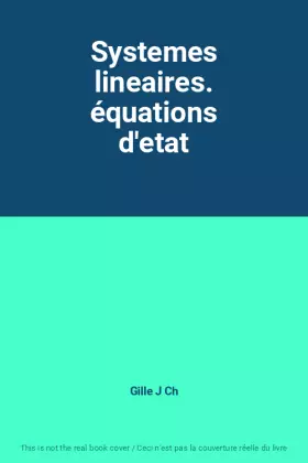 Couverture du produit · Systemes lineaires. équations d'etat