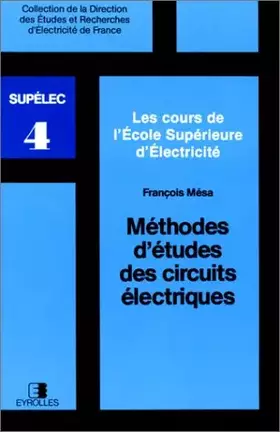 Couverture du produit · Méthodes d'études des circuits électriques