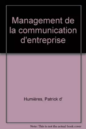 Couverture du produit · Management de la communication d'entreprise