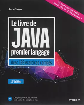 Couverture du produit · Le livre de Java premier langage: Avec 109 exercices corrigés.