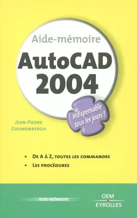 Couverture du produit · Aide mémoire de AutoCad 2004