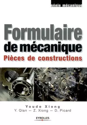 Couverture du produit · Formulaire de mécanique: Pièces de construction