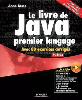 Couverture du produit · Le livre de Java premier langage (1Cédérom)