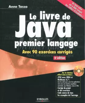Couverture du produit · Le livre de Java premier langage (1Cédérom)
