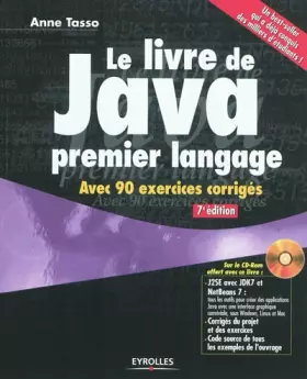 Couverture du produit · Le livre de Java premier langage : Avec 90 exercices corrigés (CD Inclus)