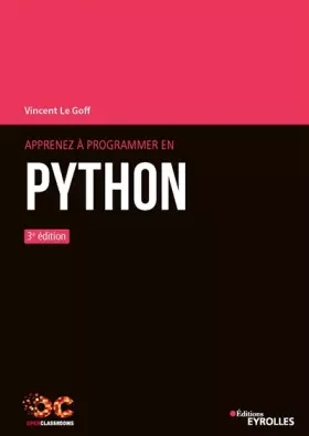 Couverture du produit · Apprenez à  programmer en Python