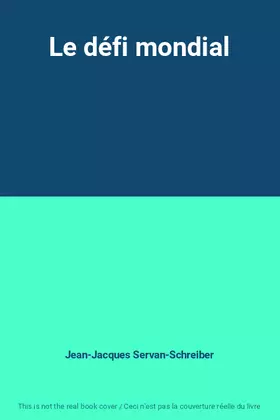 Couverture du produit · Le défi mondial