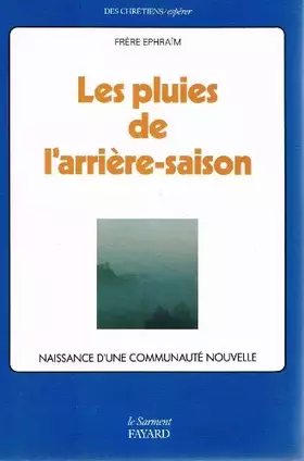 Couverture du produit · Les Pluies de l'arrière-saison