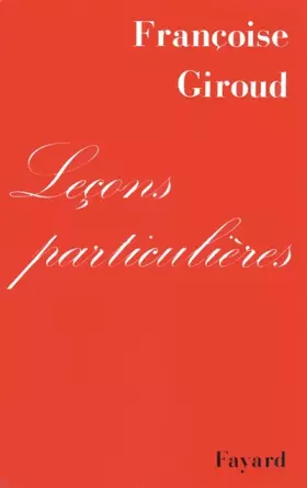 Couverture du produit · Leçons particulières