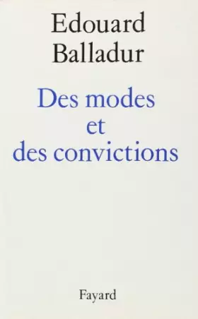 Couverture du produit · Des modes et des convictions